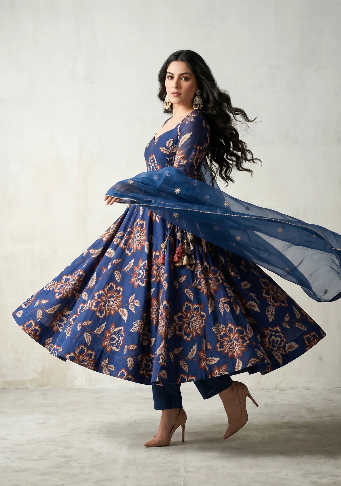 Royal Bloom Chanderi Suit Set