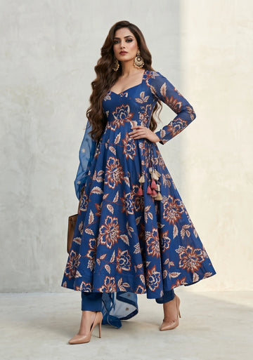 Royal Bloom Chanderi Suit Set