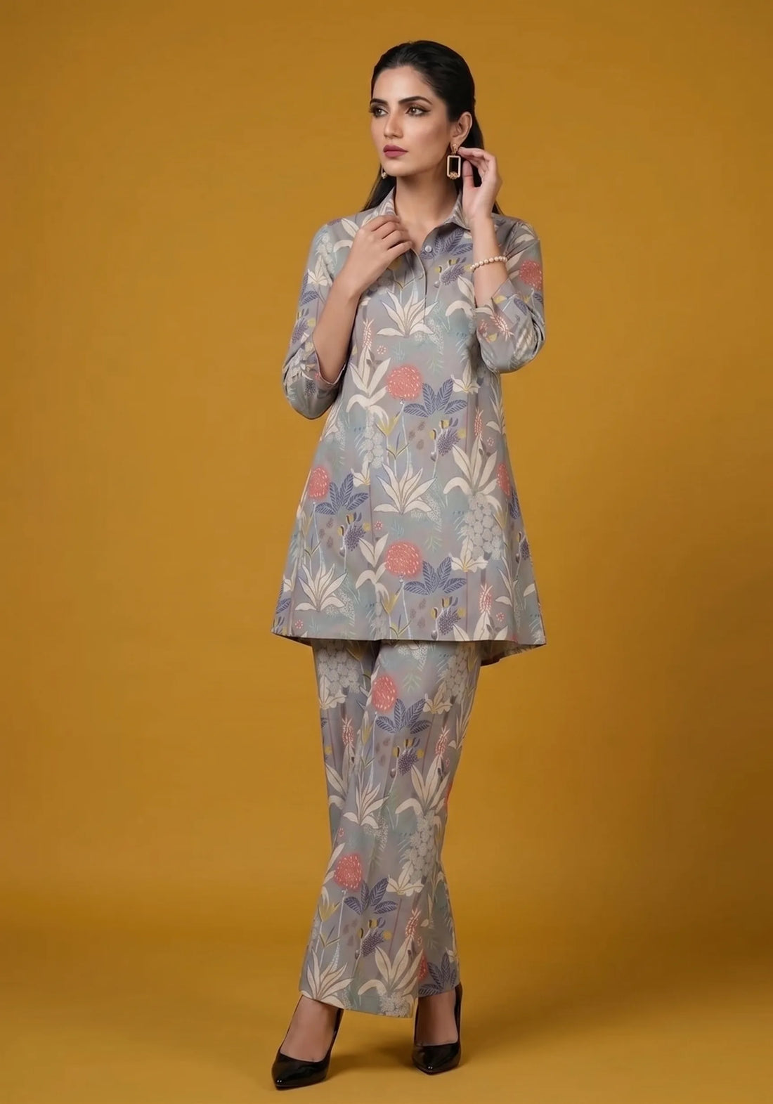 Misty Floral Luxe Co-Ord Set