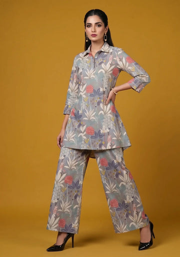 Misty Floral Luxe Co-Ord Set