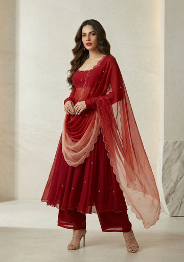 Ruby Grace embroidered Gorgette Suit Set