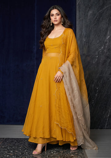 Golden Dune Ombre Anarkali Set