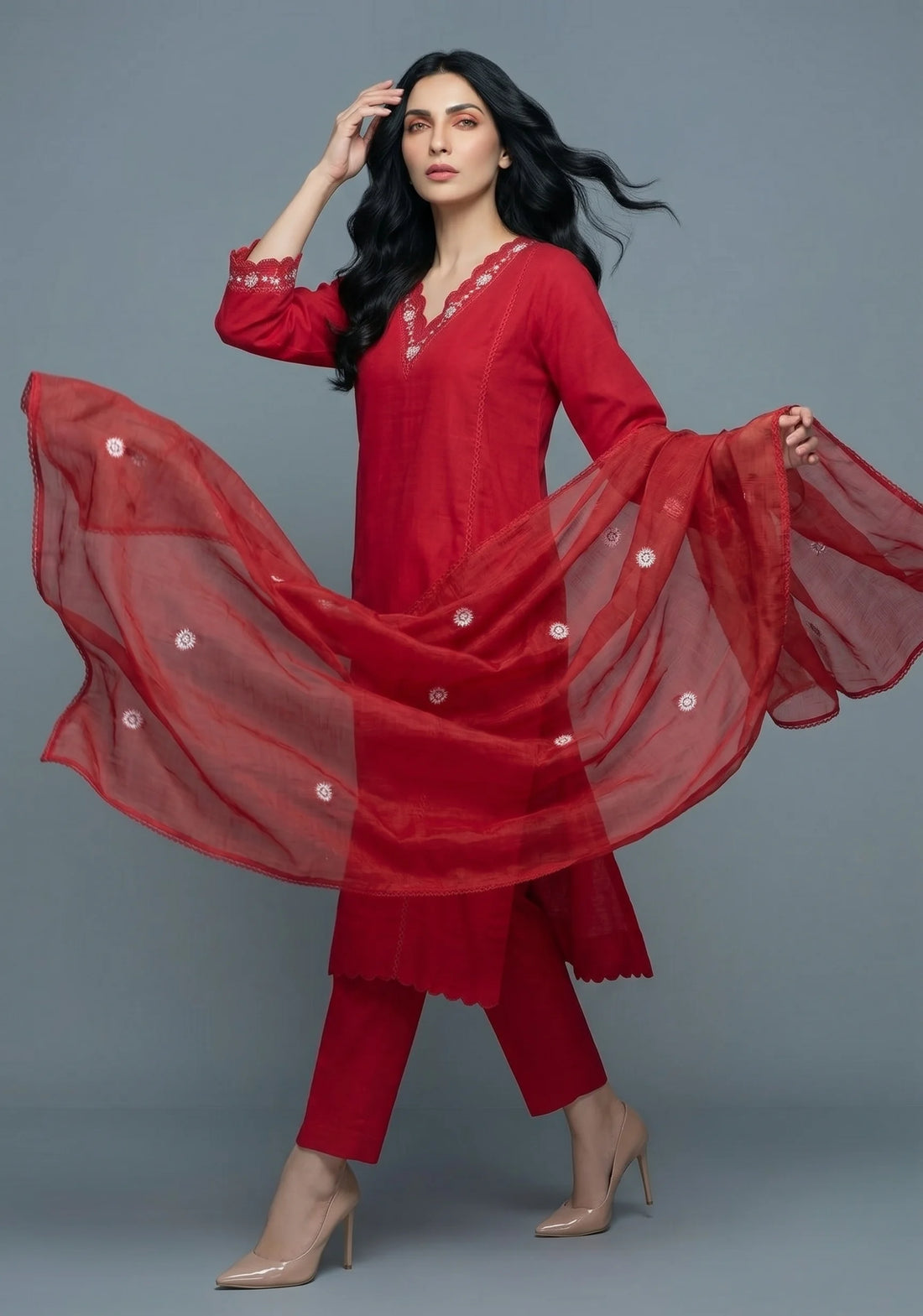 Ruby Grace Embroidered Kurta Set