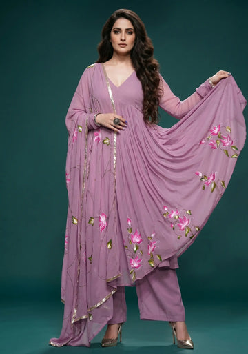 Lilac Bloom Handpainted Suit Set