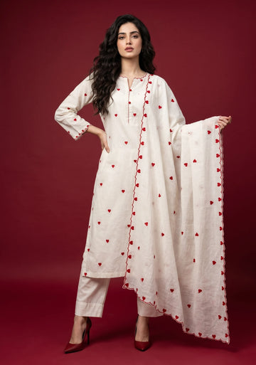 Cupid Charm Embroidered Kurta Set