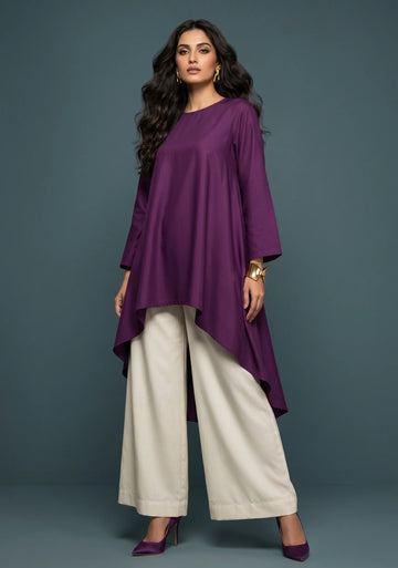 Royal Plum Cascade Co-Ord Set