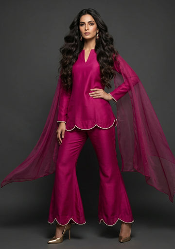 Fuchsia Pearl Muse Co-Ord Set