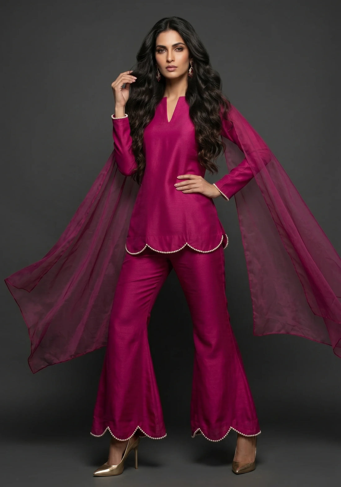Fuchsia Pearl Muse Co-Ord Set