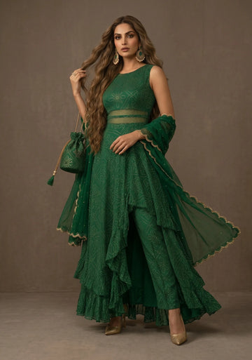 Emerald Cascade Drape Ensemble