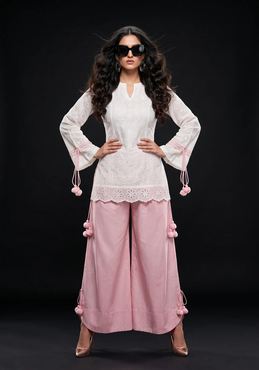 Gulnaar Chikankari Kurta Set
