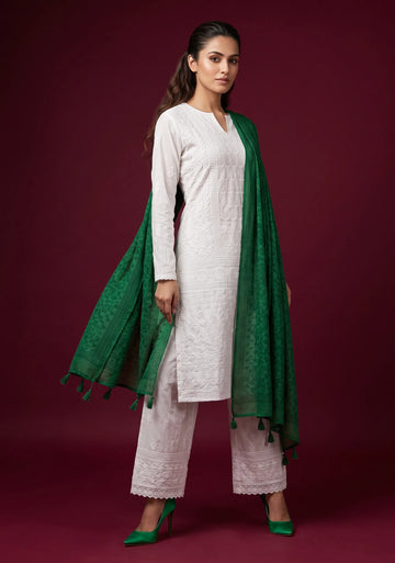 Ivory Grace Chikankari Set