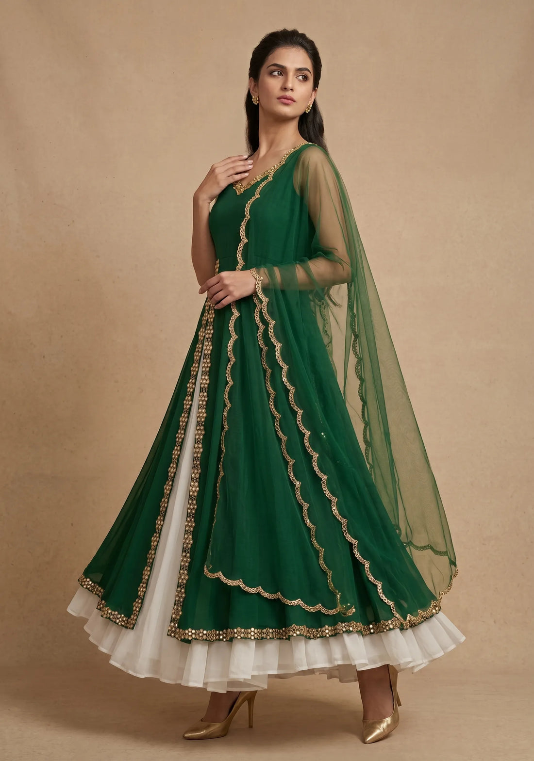 Emerald Noor Anarkali Set