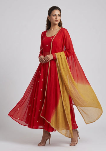Gulnaar Festive Embroidered Suit Set