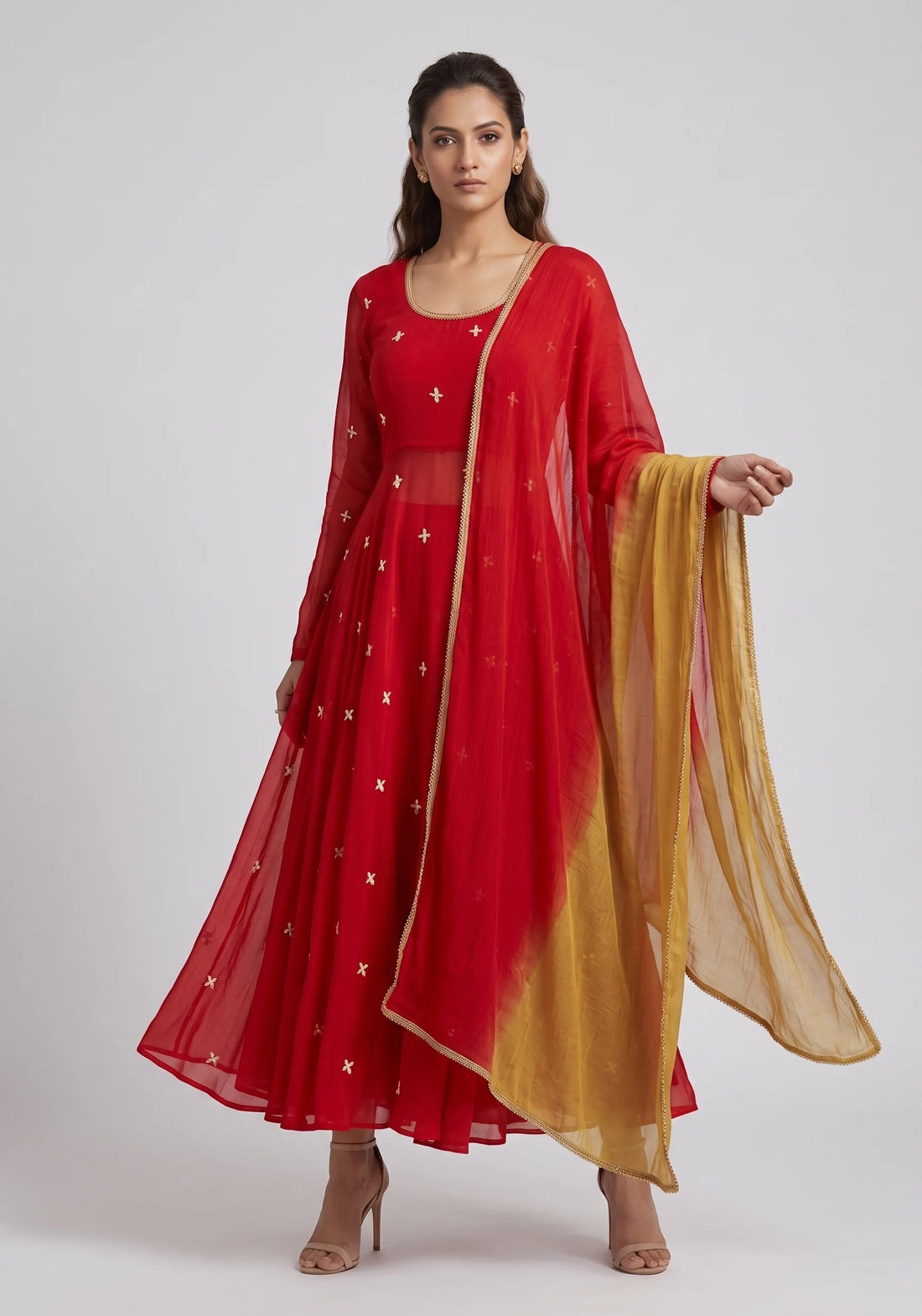 Gulnaar Festive Embroidered Suit Set