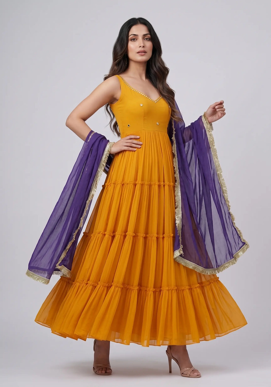 Pitambara Anarkali Set
