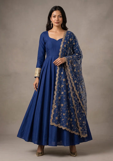 Aarohi Royal Blue Anarkali