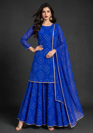 Cobalt Royale Sharara Set