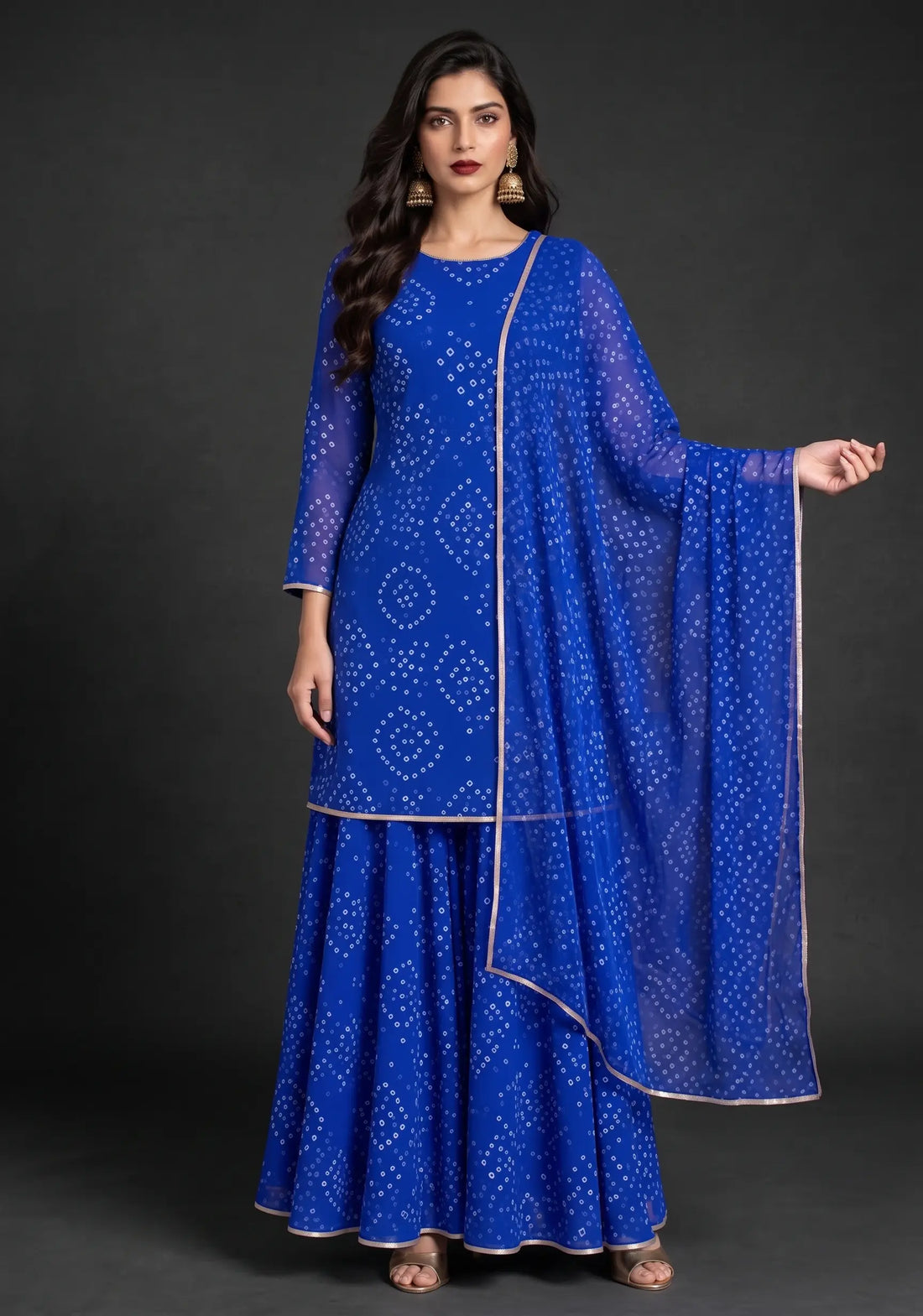 Cobalt Royale Sharara Set