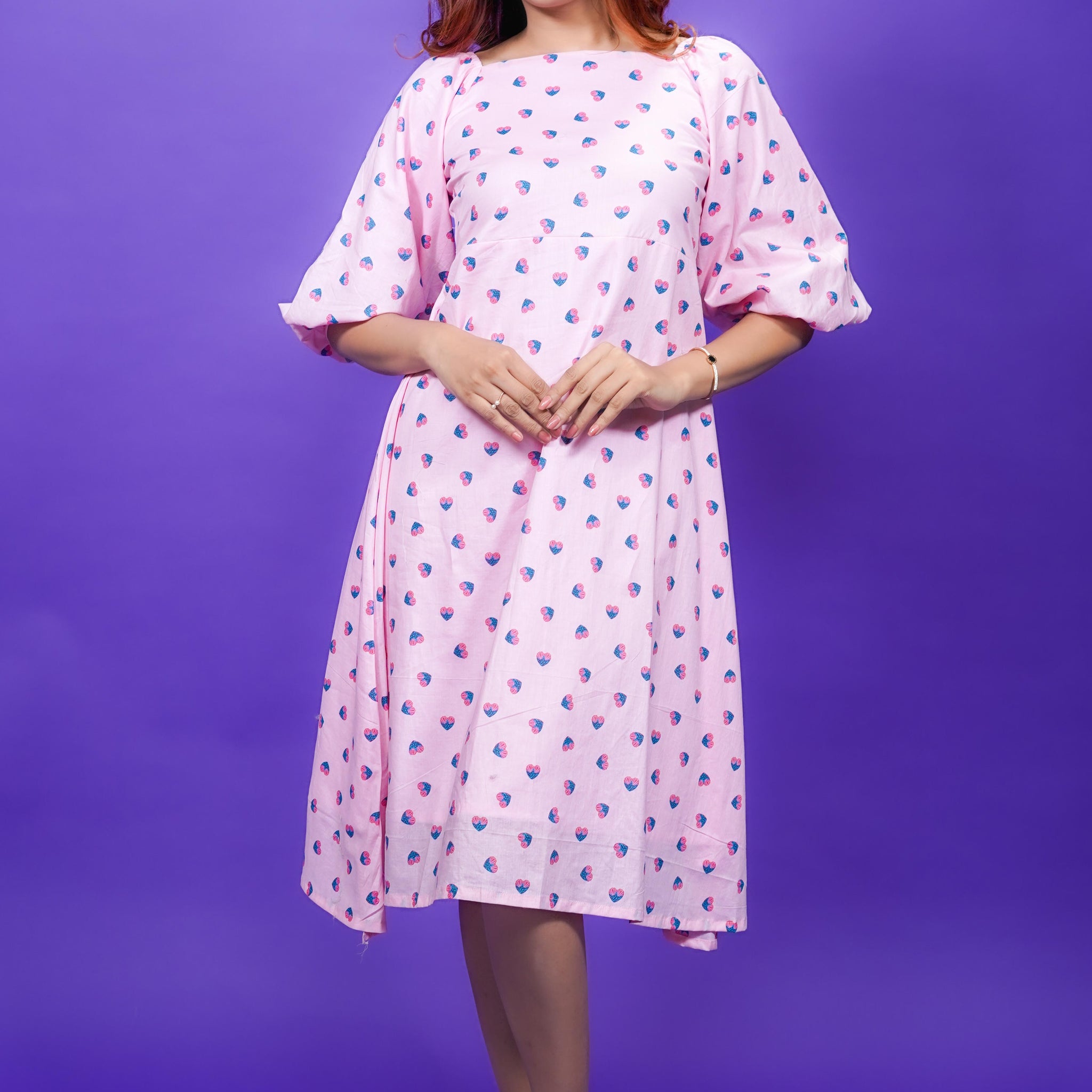 Blush Grace Motif Dress- 52646D