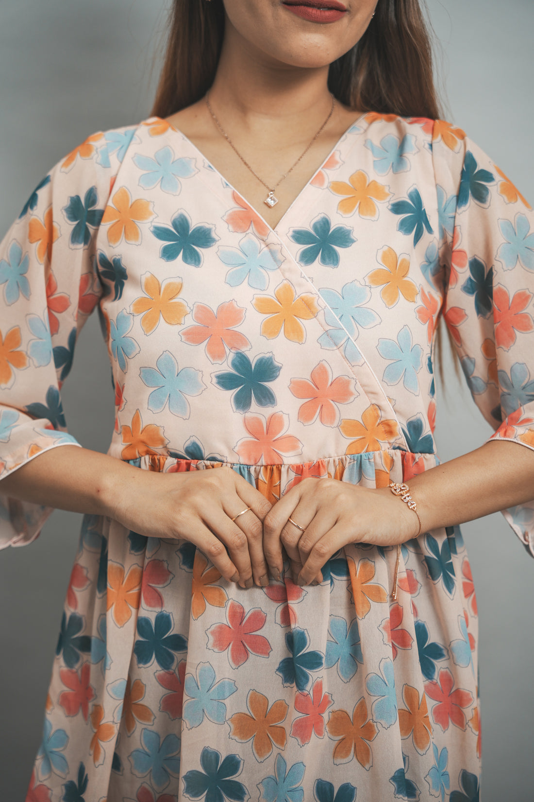 Blush Pink Floral Printed Top -52435T