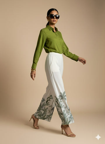 Forest Harmony Shirt & Palazzo Set - 52692C