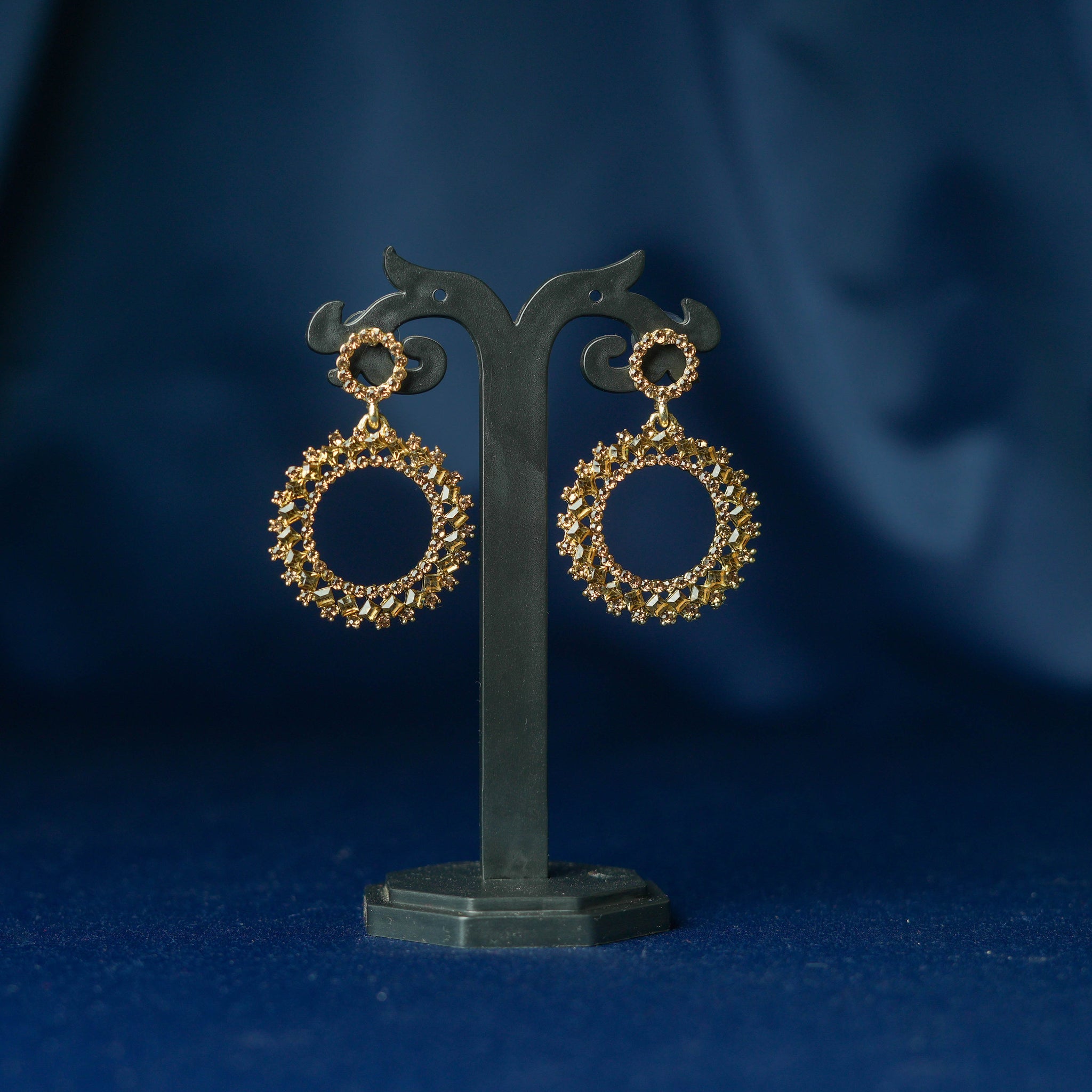 Antique Gold Circular Earrings - ER5033