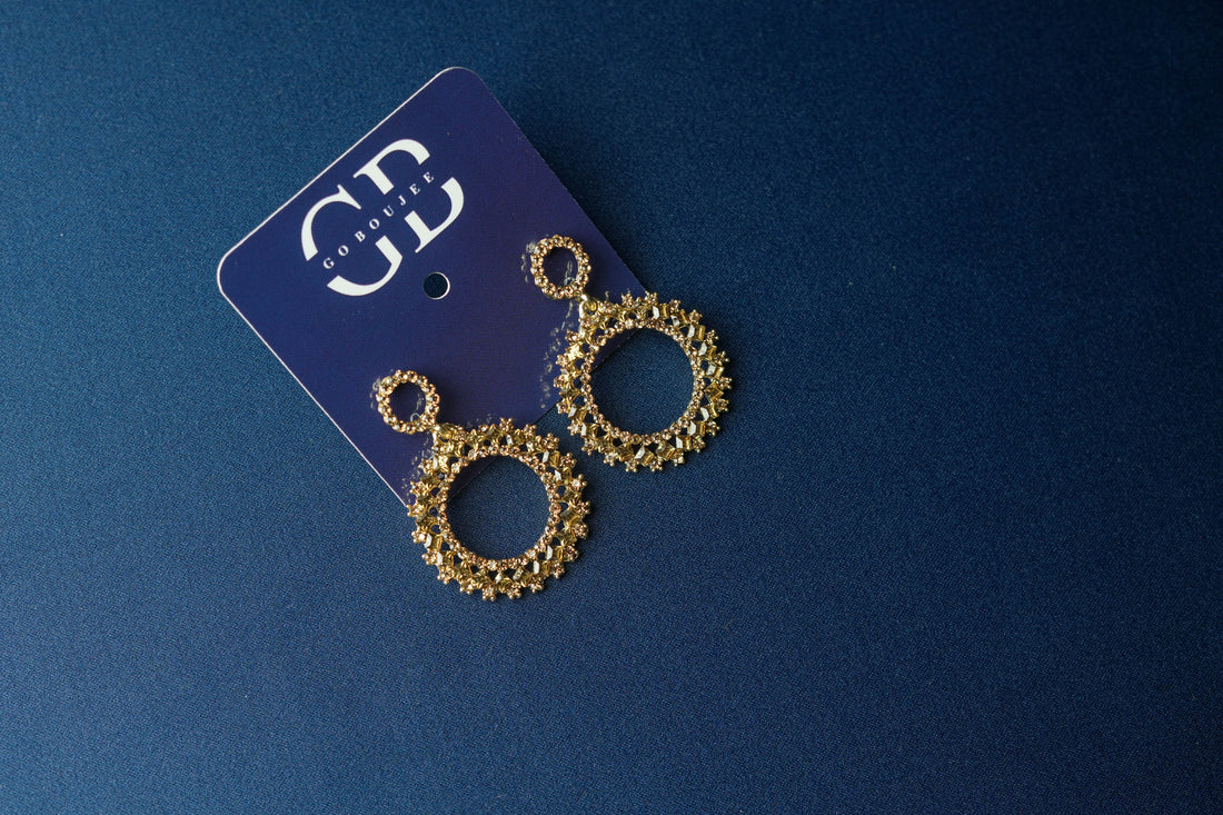 Antique Gold Circular Earrings - ER5033