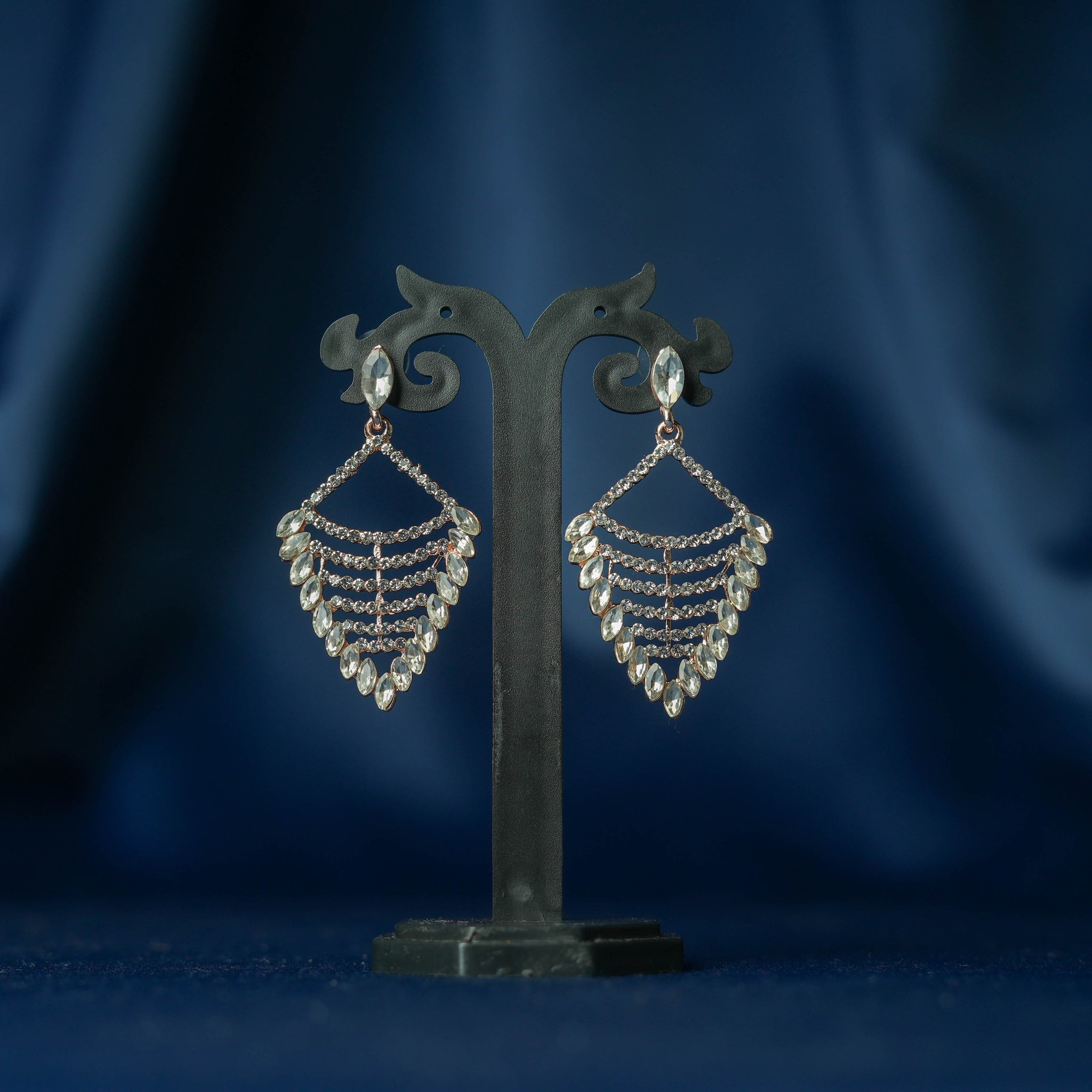 Rose Gold Triangular Earrings- ER5042
